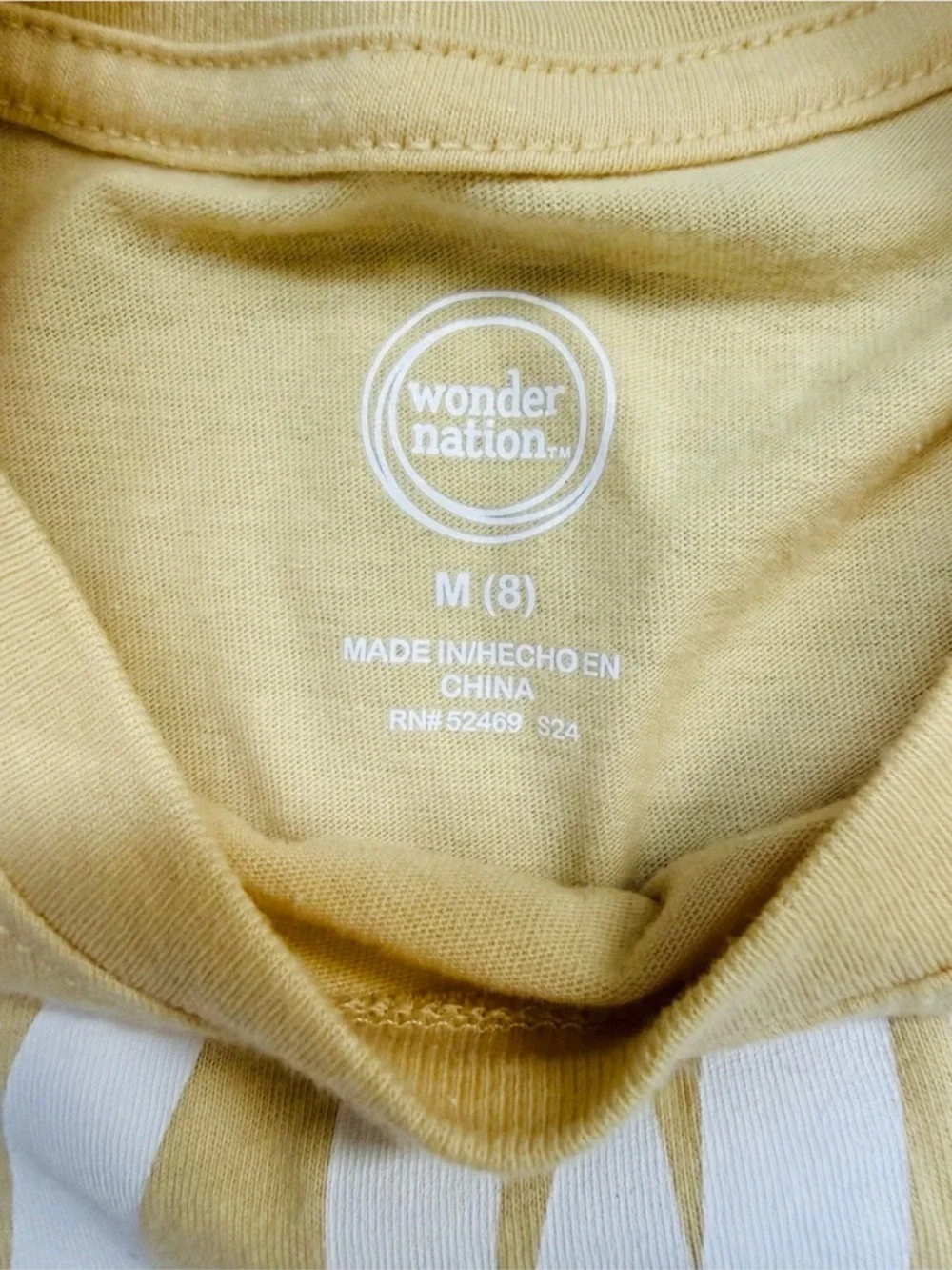 wonder nation Kids’ Sz M(8) Yellow Graphic 'Always Chillin' Tee T-Shirt NWOT